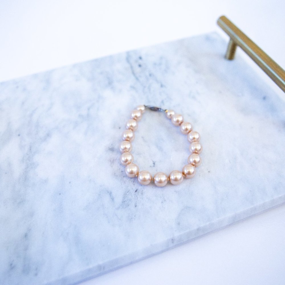 ❗️light gold/yellow Freshwater Pearl Bracelet